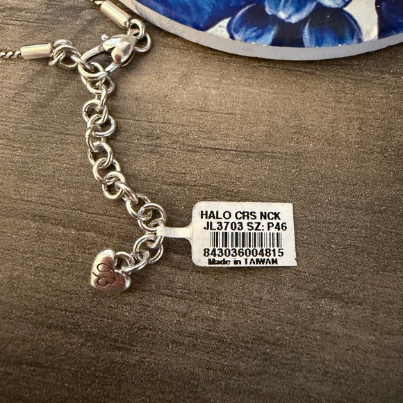 Brighton Hall Cross Necklace New with Tag!  #M22 pale blue purple rhinestones - Picture 4 of 10